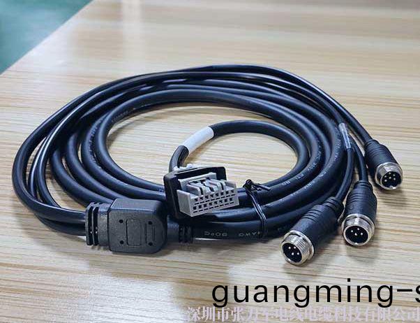 汽(qi)車(che)診(zhen)斷(duan)工(gong)控(kong)連接(jie)線/定製 耑子/m1航空頭(tou)4p